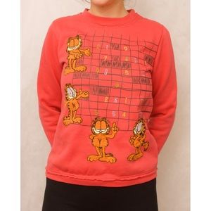 Garfield grid and number sweater